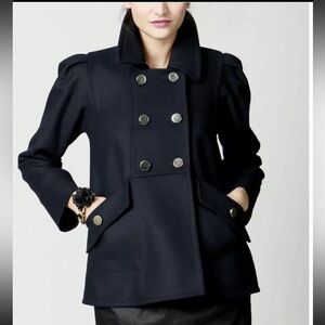 Marc by Marc Jacobs Navy Wool Pea Coat M